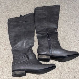 tall gray boots